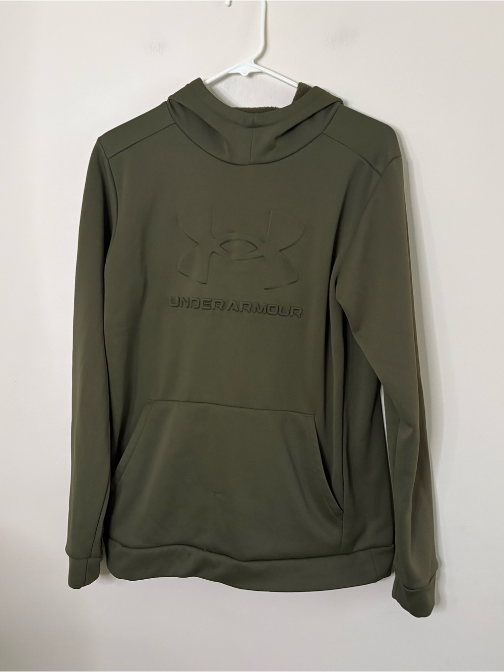 Under Armour Youth Boys XL Hooded Sweatshirt Fall Sporty Green Activewear
